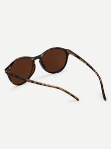 Tortoiseshell Frame Flat Lens Sunglasses