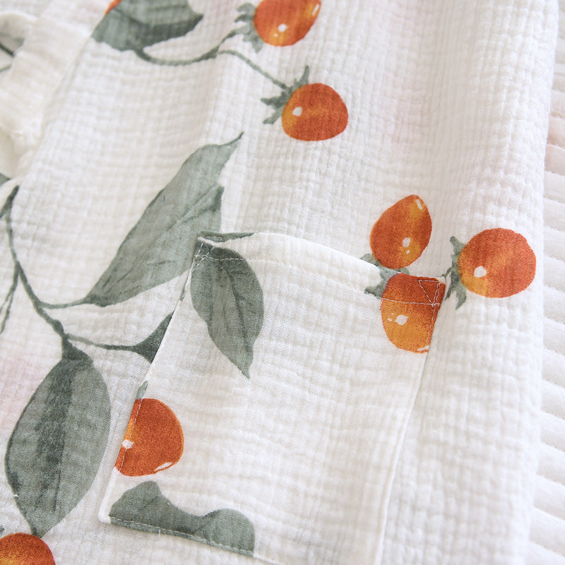 White Cherry Tomatoes AOP Pajama Set