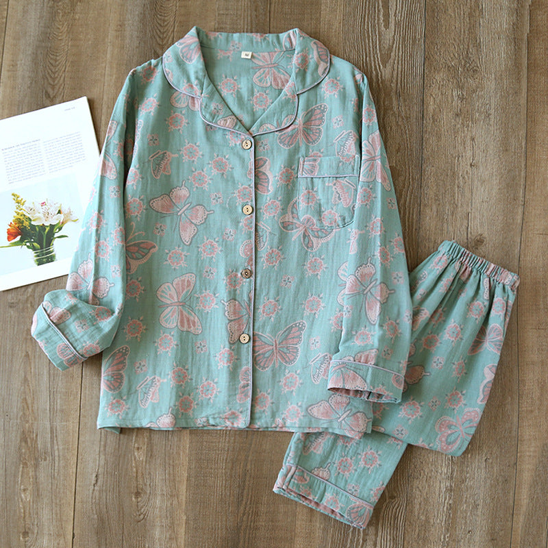 AOP Butterfly Cotton Pajama Set