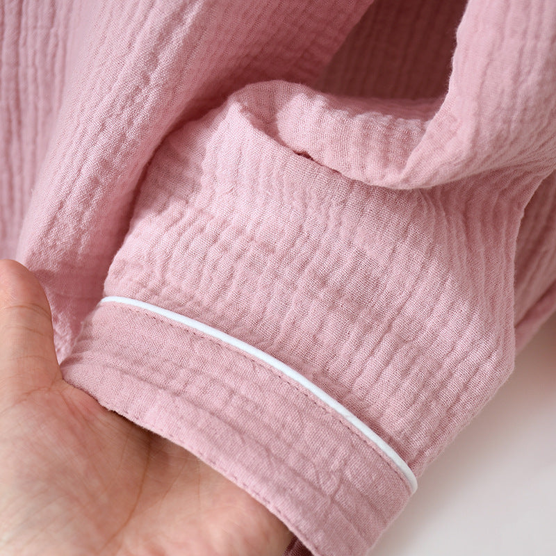 100% Cotton Solid Pink Pajama Set