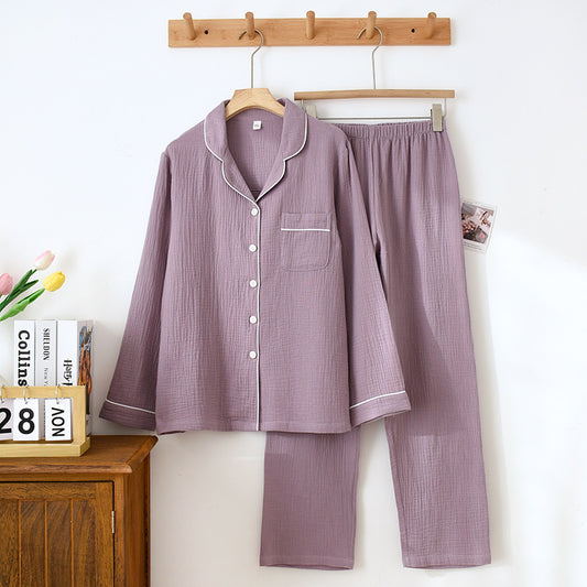 100% Cotton Solid Purple Pajama Set
