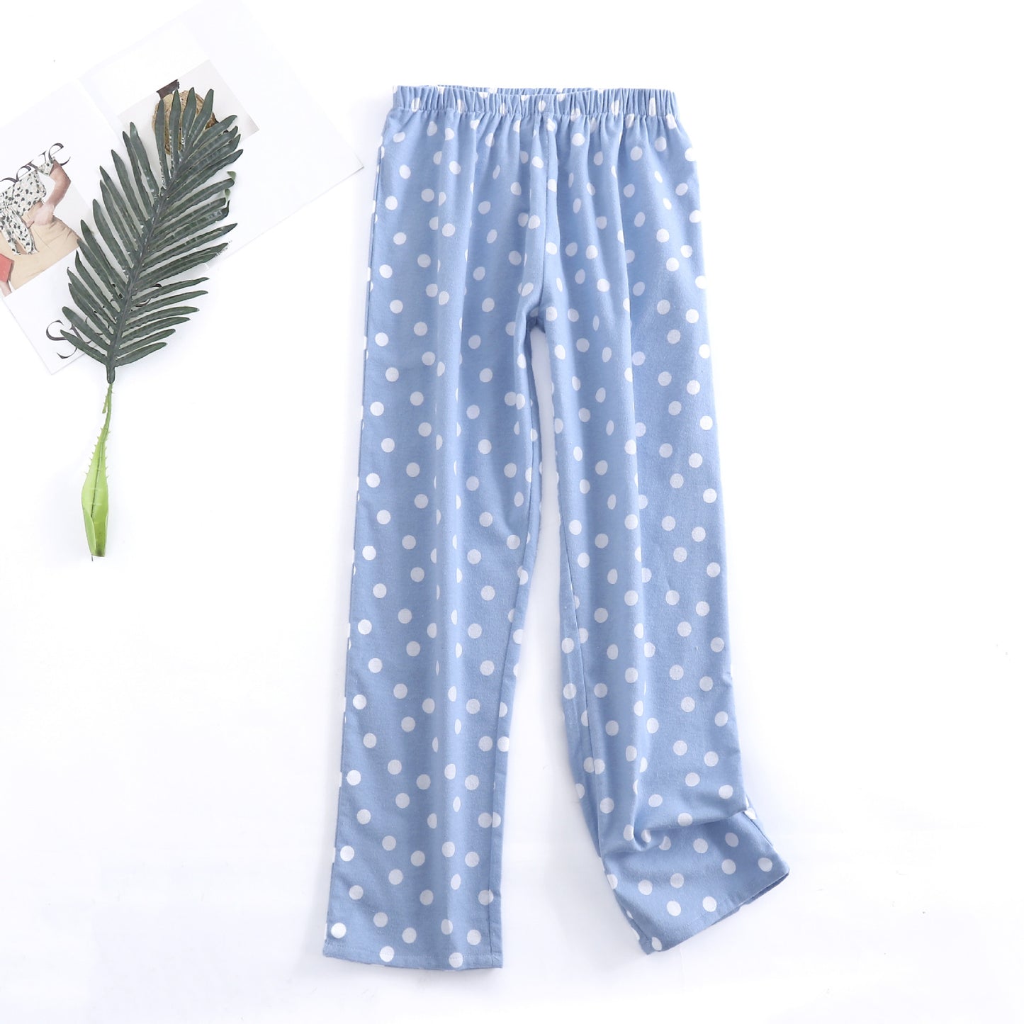 Blue Pure Cotton Printed Pajama Set