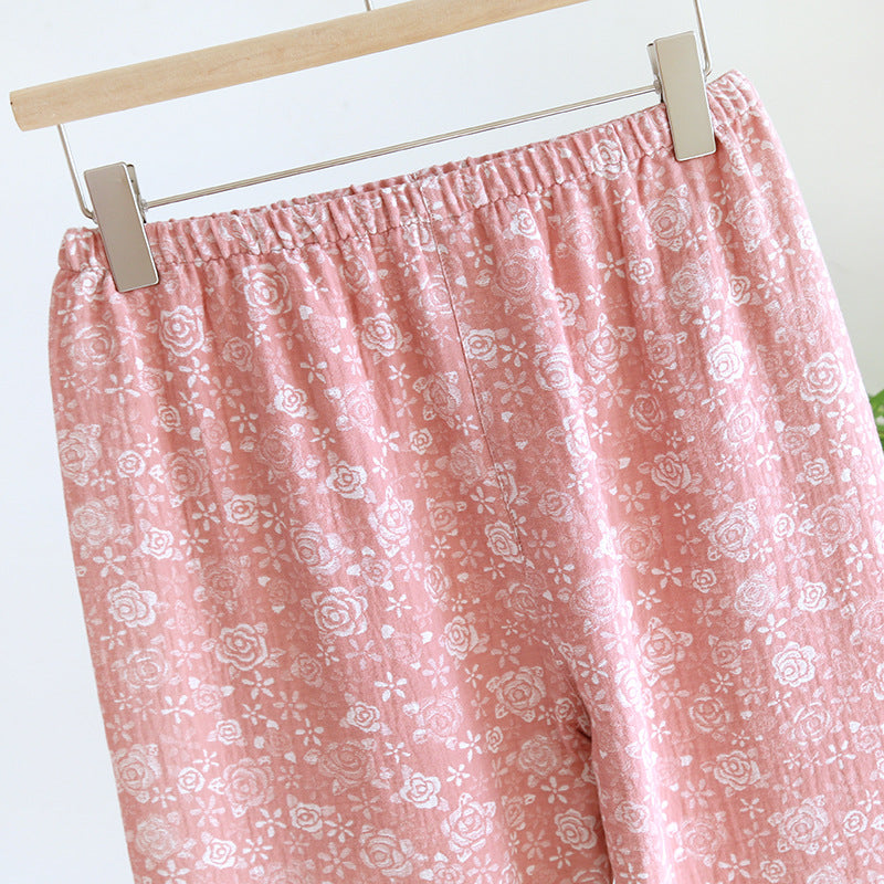 Pink Floral AOP Yarn Dyed Cotton Pajama Set