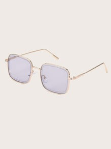 Metal Square Frame Sunglasses