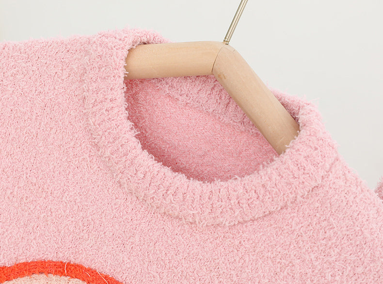 Kids & Parents Pajama Set Pink 3D Rainbow Plush