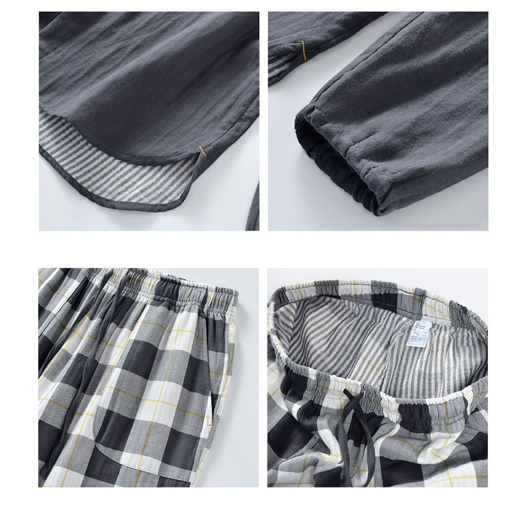 Carbon Black Pure Cotton Pajama Set