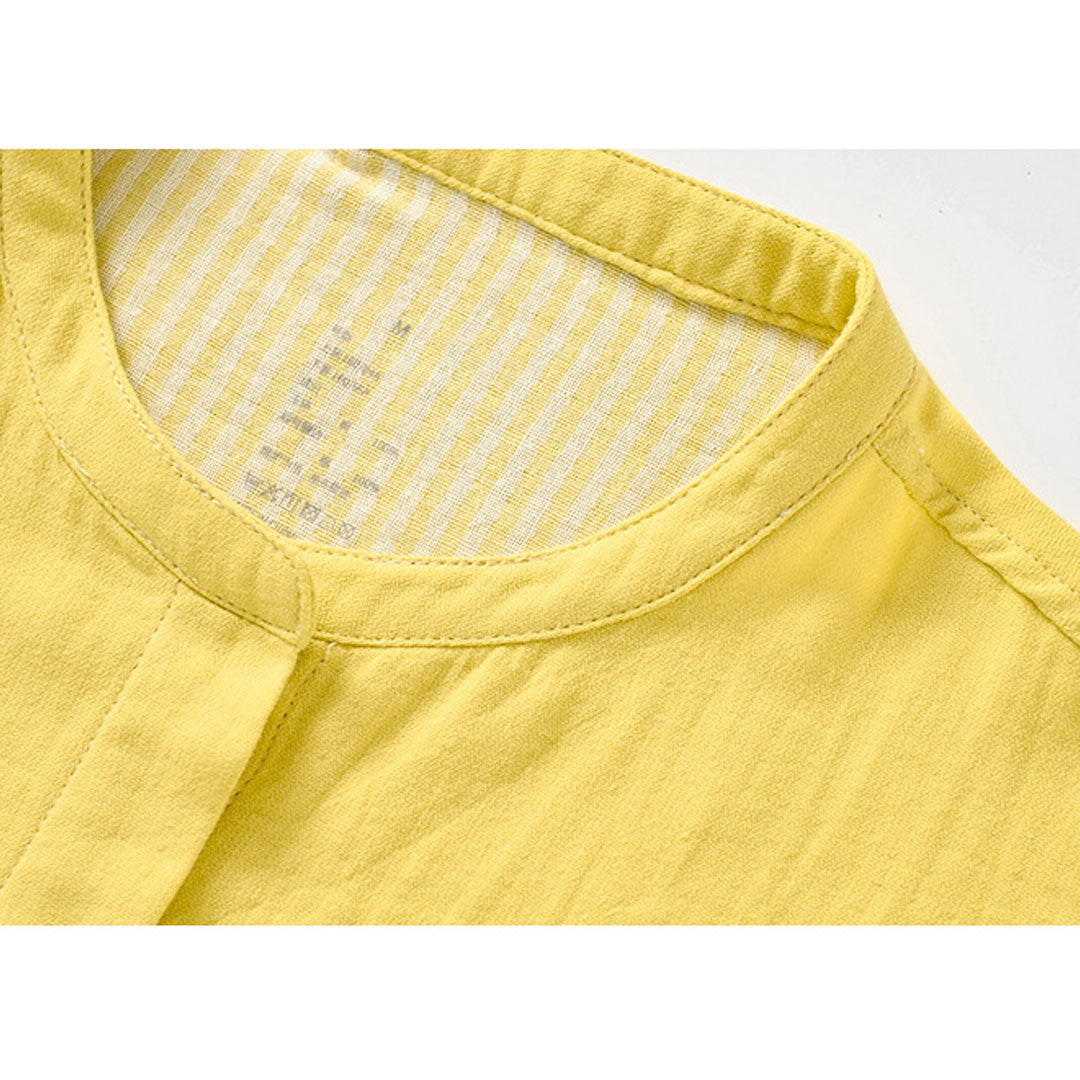 Yellow Pure Cotton Pajama Set