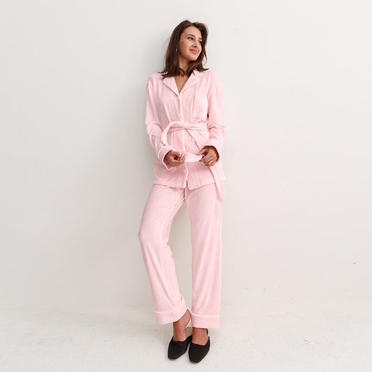 Pink Cardigan Pajama Set