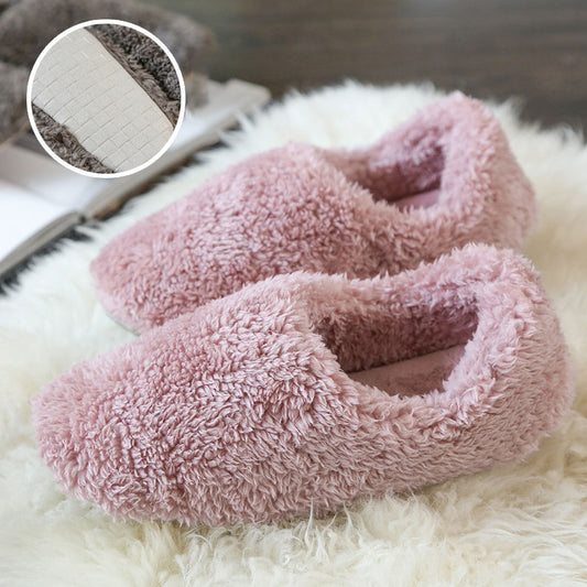 Pink Color Plush Slippers